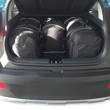 Kjust Reistassenset voor Hyundai Bayon vanaf 2021 - Set van 4 Tassen met 2 Roltassen 1 Sporttas en 1 Vliegtuigtas