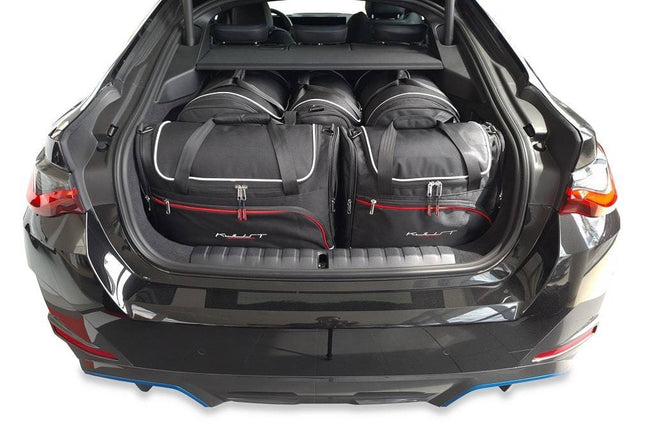 Kjust Reistassenset voor BMW i4 vanaf 2022 - Set van 5 Tassen met 2 Roltassen en 3 Vliegtuigtassen