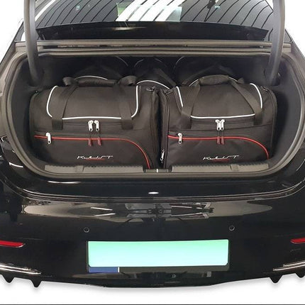 Kjust Reistassenset voor Mercedes Benz EQE Limousine vanaf 2022 - Set van 5 Tassen met 2 Roltassen 2 Sporttassen en 1 Vliegtuigtas
