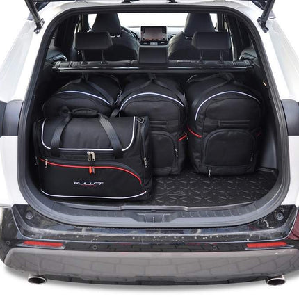 Kjust Reistassenset voor Toyota RAV 4 5-deurs 2019-2026 - Set van 5 Tassen met 3 Roltassen en 2 Vliegtuigtassen