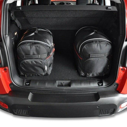 Kjust Reistassenset voor Jeep Renegade vanaf 2015 - Set van 4 Tassen met 2 Roltassen 1 Sporttas en 1 Vliegtuigtas