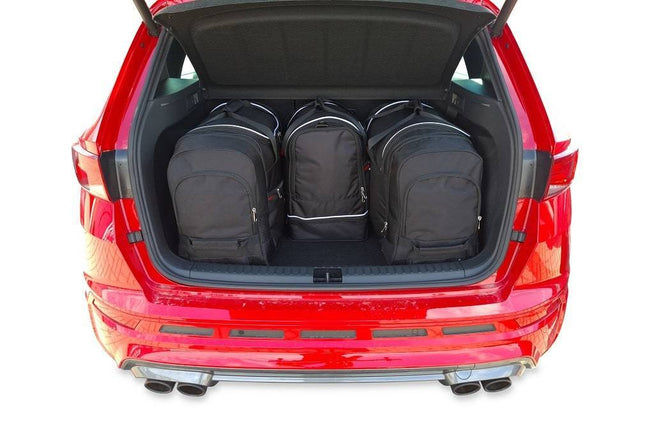 Kjust Reistassenset voor Cupra Ateca vanaf 2018 - Set van 4 Tassen met 2 Roltassen 1 Sporttas en 1 Vliegtuigtas