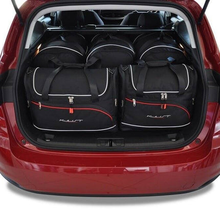 Kjust Reistassenset voor Fiat Tipo Sedan 2016-2018 - Set van 5 Tassen met 3 Roltassen en 2 Vliegtuigtassen