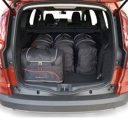 Kjust Reistassenset voor Dacia Jogger vanaf 2022 - Set van 5 Tassen met 3 Roltassen en 2 Sporttassen