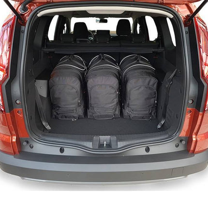 Kjust Reistassenset voor Dacia Jogger vanaf 2022 - Set van 5 Tassen met 3 Roltassen en 2 Sporttassen