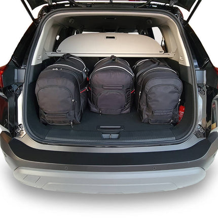 Kjust Reistassenset voor Nissan X-trail vanaf 2022 - Set van 4 Tassen met 3 Roltassen en 1 Vliegtuigtas