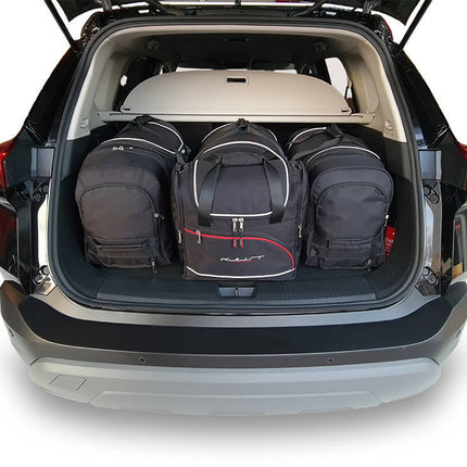 Kjust Reistassenset voor Nissan X-trail vanaf 2022 - Set van 4 Tassen met 3 Roltassen en 1 Vliegtuigtas