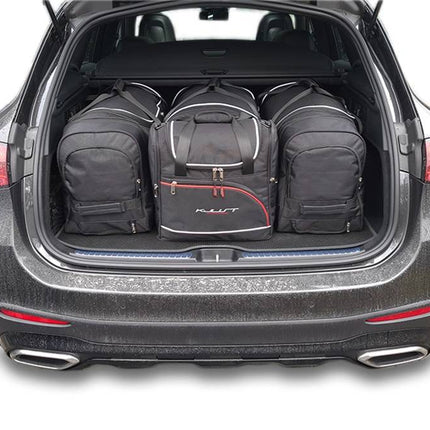 Kjust Reistassenset voor Mercedes Benz GLC Coupe 2017-2023 - Set van 4 Tassen met 3 Roltassen en 1 Vliegtuigtas