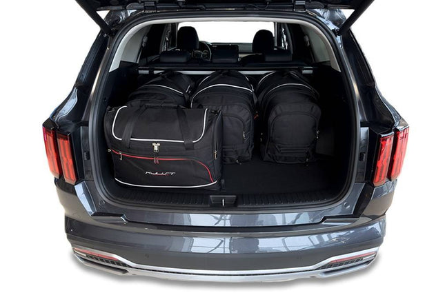 Kjust Reistassenset voor Kia Sorento 2020-2024 - Set van 5 Tassen met 3 Roltassen en 2 Vliegtuigtassen