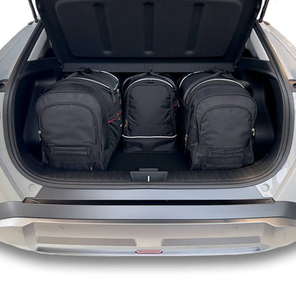 Kjust Reistassenset voor Hyundai Kona vanaf 2023 - Set van 4 Tassen met 2 Roltassen 1 Sporttas en 1 Vliegtuigtas