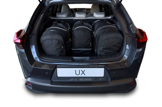Kjust Reistassenset voor Lexus UX 2018-2024 - Set van 4 Tassen met 2 Roltassen 1 Sporttas en 1 Vliegtuigtas