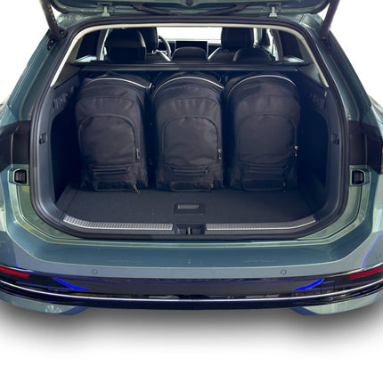 Kjust Reistassenset voor Volkswagen Passat Variant vanaf 2024 - Set van 5 Tassen met 3 Roltassen en 2 Vliegtuigtassen