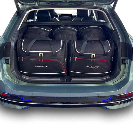 Kjust Reistassenset voor Volkswagen Passat Variant vanaf 2024 - Set van 5 Tassen met 3 Roltassen en 2 Vliegtuigtassen