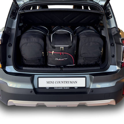 Kjust Reistassenset voor Mini Countryman vanaf 2024 - Set van 4 Tassen met 2 Roltassen 1 Sporttas en 1 Vliegtuigtas