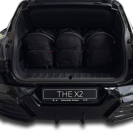 Kjust Reistassenset voor BMW iX2 vanaf 2023 - Set van 5 Tassen met 3 Roltassen en 2 Vliegtuigtassen