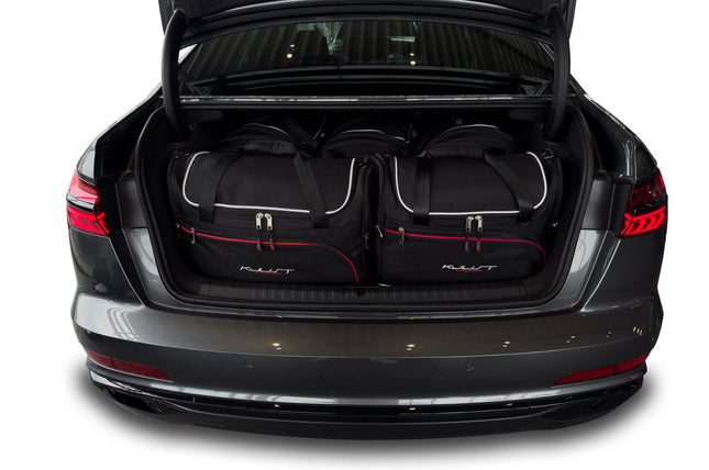 Kjust Reistassenset voor Audi A6 Sedan 2018-2024 - Set van 5 Tassen met 3 Roltassen en 2 Vliegtuigtassen