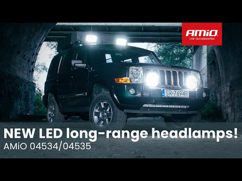 AMiO LED-Arbeitsscheinwerfer, oval, 109 W, 12–24 V, mit großer Reichweite und Positionslicht für LKW, Geländewagen, Baumaschinen und Landwirtschaft