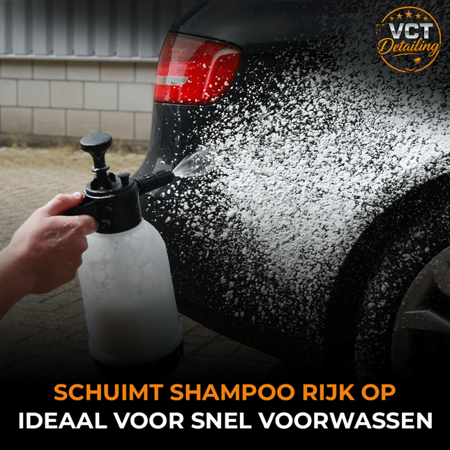 Professionele Handmatige Foam Spuit Drukschuimer Pomp met Sproeikoppen voor Detailing (2 Liter) - VCTparts.nl
