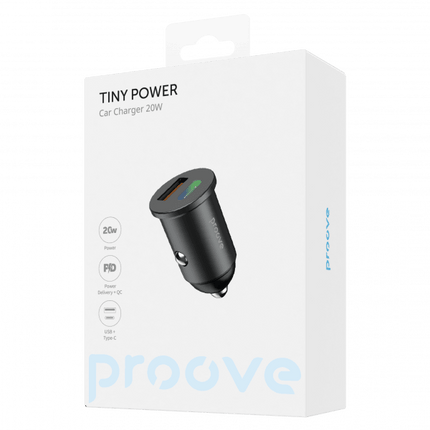 Proove Proove 20W Snelle Auto Oplader USB - A en Type - C – Compacte Aluminium Dubbele Autolader met LED en PD 3.0 Ondersteuning Proove 6