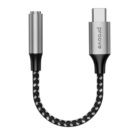 Proove Proove Adapter AUX SoundMesh TypeC naar 3.5mm Grijs voor Smartphones en Audioapparaten Proove 1