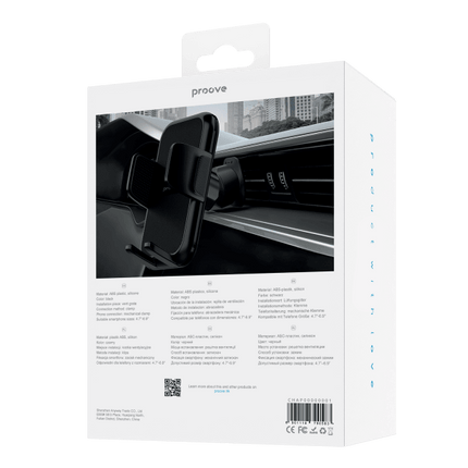 Proove Proove Alpha Air Outlet Stevige en Veelzijdige Smartphonehouder – Universeel voor Smartphones van 4,7 tot 6,9 Inch voor Ventilatierooster Proove 6