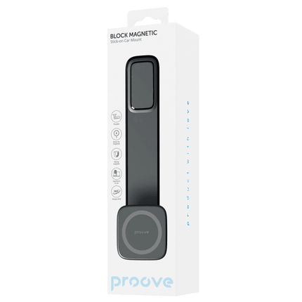 Proove Block Magnetische Zelfklevende Smartphone Autohouder - Verstelbare en Stijlvolle Houder voor iPhone 12+ en MagSafe Apparaten - VCTparts.nl