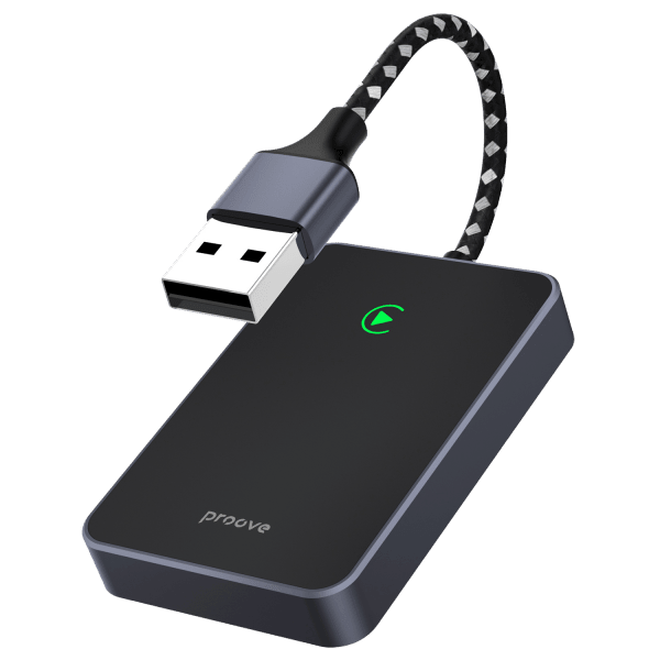 Proove Proove CP01 Draadloze Apple CarPlay Adapter – USB Type - C – Bluetooth Connectie – Voor iOS iPhone – OTA Updates – Zwart Proove 1