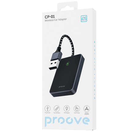 Proove Proove CP01 Draadloze Apple CarPlay Adapter – USB Type - C – Bluetooth Connectie – Voor iOS iPhone – OTA Updates – Zwart Proove 3