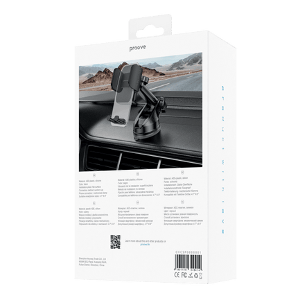 Proove Proove Crystal Clamp Plus Zuignap Smartphonehouder - Verstelbare Autohouder voor iPhone en Android (4.7" - 6.9") Proove 2