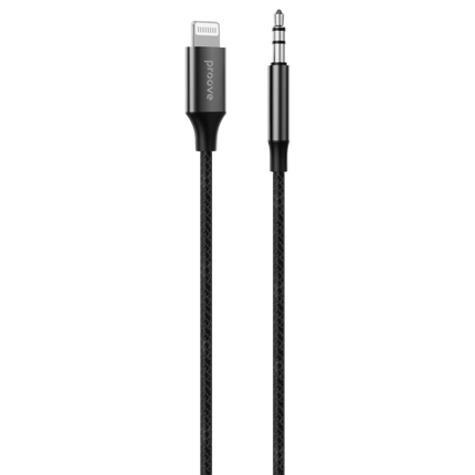 Proove Kabel SoundTrack Lightning naar 3.5mm AUX (1m) Zwart - VCTparts.nl