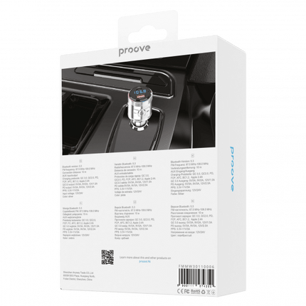 Proove Proove FM Transmitter Maxi Wave 30W (PD+QC3.0) Type - C+USB Zilver Proove 5