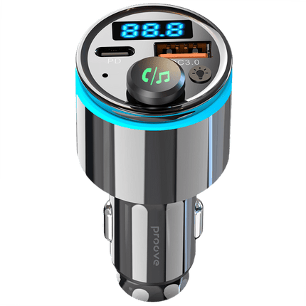Proove Proove FM Transmitter Nexus 30W (PD+QC3.0) TypeC+USB Zwart – Snelladen, Bluetooth en Muziekstreaming voor uw Auto Proove 3