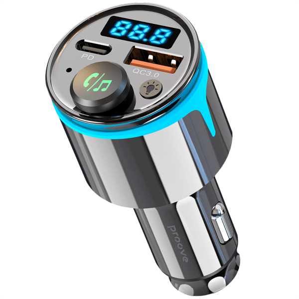 Proove FM Transmitter Nexus 30W (PD+QC3.0) TypeC+USB Zwart – Snelladen, Bluetooth en Muziekstreaming voor uw Auto - VCTparts.nl