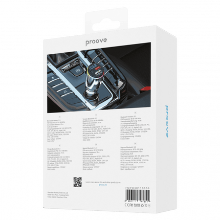 Proove Proove FM Transmitter Power Drive 30W (PD+QC3.0) TypeC+USB Zilver – Snelladen en Muziekstreaming voor een Comfortabele Rijervaring Proove 4