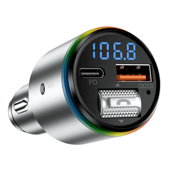 Proove FM Transmitter Power Drive 30W (PD+QC3.0) TypeC+USB Zilver – Snelladen en Muziekstreaming voor een Comfortabele Rijervaring - VCTparts.nl