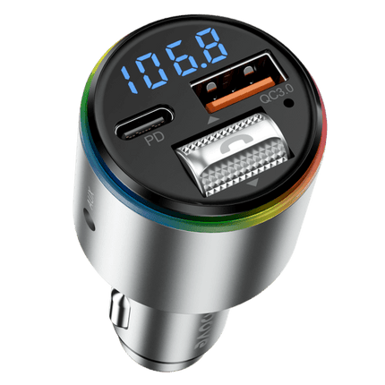 Proove Proove FM Transmitter Power Drive 30W (PD+QC3.0) TypeC+USB Zilver – Snelladen en Muziekstreaming voor een Comfortabele Rijervaring Proove 3