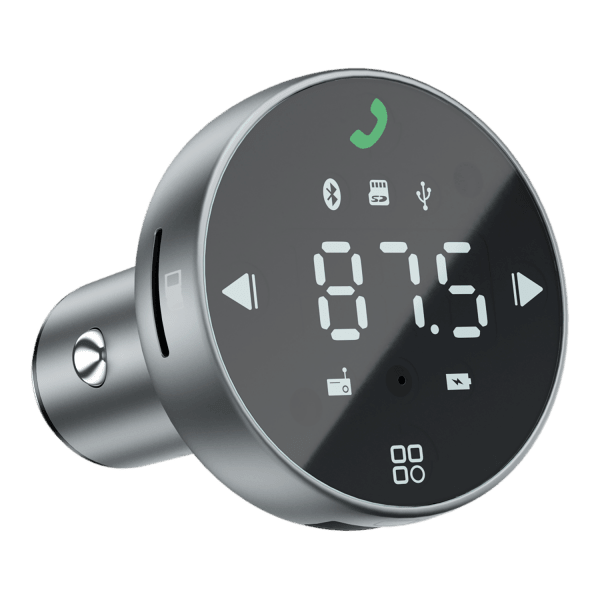 Proove FM Transmitter Sound Sync 30W (PD+QC3.0) TypeC+USB Grijs – Muziekstreaming en Snelladen in één Compacte Oplossing - VCTparts.nl