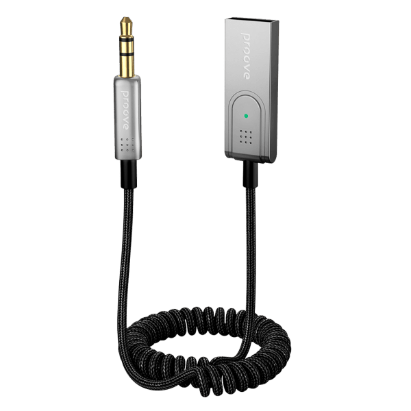 Proove Proove Helix Bluetooth Auto Audio Adapter USBA naar 3.5mm AUX Grijs Proove 4