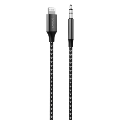Proove Cable Soundmesh Lightning auf 3,5 mm Aux (1 m) grau