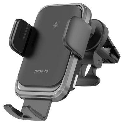 Proove Sonic 15W drahtloser Ladegeräte -Autohalter - Sicherer Halt und schnelles Laden in Schwarz
