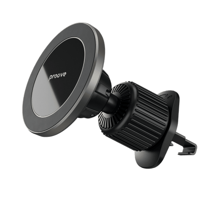 Proove Telefoonhouder Ironside Magnetische Bevestiging – Robuuste Metalen Haak voor Ventilatiegrille – Speciaal voor iPhone 12+ met MagSafe – Zwart - VCTparts.nl