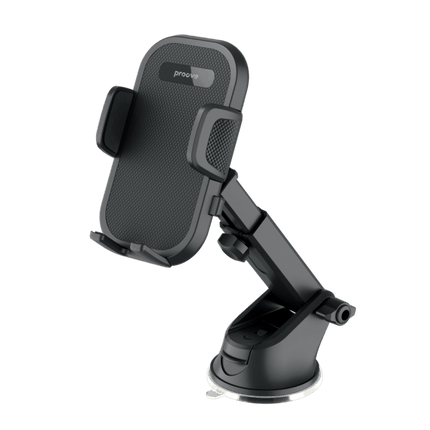 Proove Proove Telefoonhouder Longway Silicone Klem – Zuignapbevestiging Dashboard/Voorruit – 4.7 tot 6.9 Inch – Zwart Proove 1