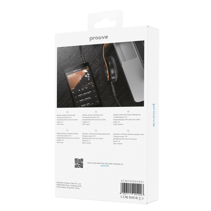 Proove Weft AUX Kabel 3.5mm – 1 Meter – Nylon Gevlochten – Verwardingsvrij – Zinklegering Connectoren – Zwart – Geschikt voor Auto en Dagelijks Gebruik - VCTparts.nl