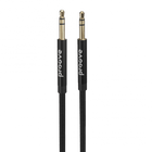 Proove Weft AUX Kabel 3.5mm – 1 Meter – Nylon Gevlochten – Verwardingsvrij – Zinklegering Connectoren – Zwart – Geschikt voor Auto en Dagelijks Gebruik - VCTparts.nl