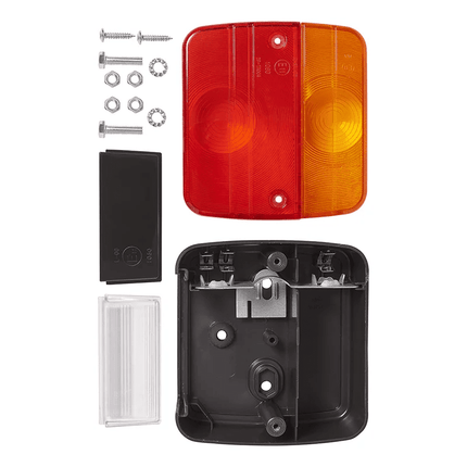 ProPlus Aanhanger Achterlicht en Kentekenplaatverlichting 4 functies 98x104mm Remlicht Knipperlicht E11 - gekeurd - VCTparts.nl