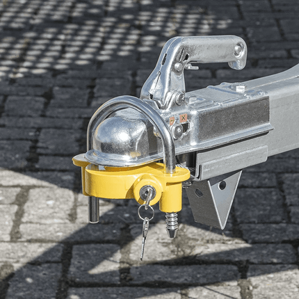 ProPlus Aanhanger Koppelingsslot met Beugel en Cilinderslot [Aanhangerslot - Disselslot - RVS] - VCTparts.nl