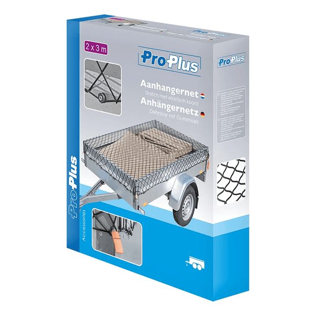 ProPlus Aanhangernet 200 x 300 cm Stretch met Elastisch Koord Aanhangwagen Gaasnet Trailer - VCTparts.nl