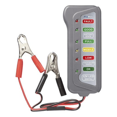 Proplus accutesterer 12 -V -Spannungsprüfung Batterie und Dynamo -Status -Test Multimeter
