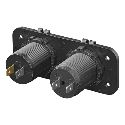 ProPlus Inbouw kit: 12V Stekkerdoos + USB Snellader Type A + C 2-weg 3A [Sigarettenaansteker Autocontraplug USB-C] - VCTparts.nl