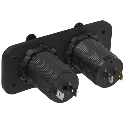 ProPlus Inbouw kit: Stekkerdoos DIN + USB poort dubbel type A 2x2100mA - 12V/24V - VCTparts.nl